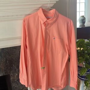 Southern Tide orange button down